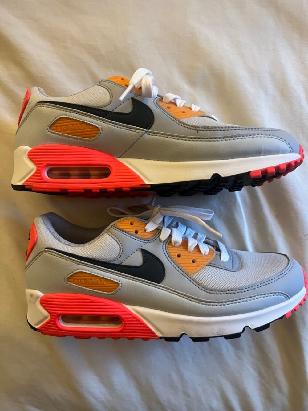 Nike Air Max 90 Grey Crimson Gold Women’s Size 10